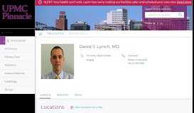 
							         David J. Lynch | Find a Doctor | UPMC Pinnacle								  
							    