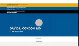 
							         David L. Condon, M.D. | Central Ohio Primary Care								  
							    