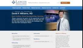 
							         David P. Williams, MD - Laureate Medical Group > Medical Team ...								  
							    