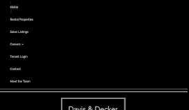 
							         Davis & Decker – Property Management								  
							    