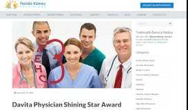 
							         Davita Physician Shining Star Award - Florida Kidney Physicians								  
							    