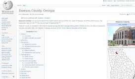 
							         Dawson County, Georgia - Wikipedia								  
							    
