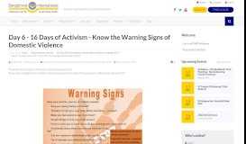 
							         Day 6 - 16 Days of Activism - Know the Warning Signs of Domestic ...								  
							    