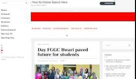 
							         Day FGGC Bwari paved future for students – The Sun Nigeria								  
							    