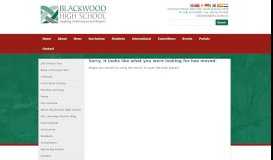 
							         Daymap Information for Students - Blackwood High School								  
							    