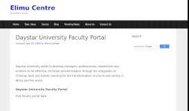 
							         Daystar University Faculty Portal - Elimu Centre								  
							    
