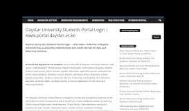 
							         Daystar University Students Portal Login | www.portal.daystar.ac.ke ...								  
							    