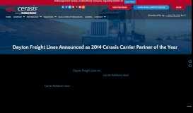 
							         Dayton Freight Lines Announced as 2014 Cerasis Carrier Partner of ...								  
							    