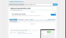 
							         dbcash.hasoffers.com at WI. Login - DB Cash - Website Informer								  
							    
