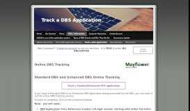 
							         DBS Tracking | - Mayflower Disclosure Services Ltd								  
							    