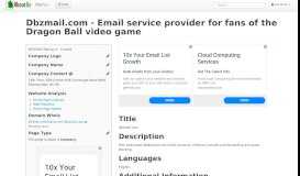 
							         Dbzmail.com - Email service provider for fans of the Dragon ...								  
							    