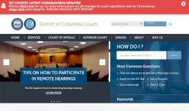 
							         DC Courts Homepage | District of Columbia Courts								  
							    