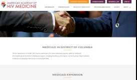 
							         DC Medicaid Expansion – American Academy of HIV Medicine								  
							    