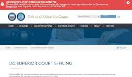 
							         DC Superior Court E-Filing | District of Columbia Courts								  
							    