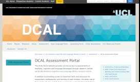 
							         DCAL Assessment Portal - UCL								  
							    