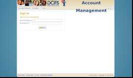 
							         DCFS Account Management - Sign In								  
							    