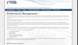 
							         DCIPS Performance Management								  
							    