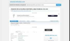
							         dcleisurecentres-oncourse.co.uk at WI. Places for People Leisure ...								  
							    