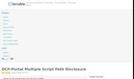 
							         DCP-Portal Multiple Script Path Disclosure | Tenable®								  
							    