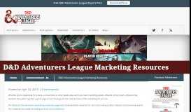 
							         D&D Adventurers League Marketing Resources | D&D Adventurers ...								  
							    