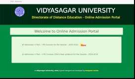 
							         DDE Admission Portal, Vidyasagar University								  
							    