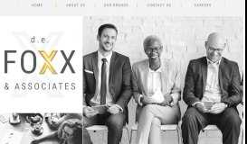 
							         d.e. FOXX & Associates, Inc								  
							    