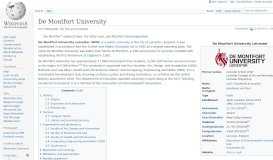 
							         De Montfort University - Wikipedia								  
							    