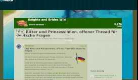 
							         [de] Ritter und Prinzessinnen, offener Thread für deutsche Fragen ...								  
							    