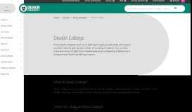 
							         Deakin College | Deakin - Deakin University								  
							    