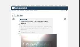 
							         Deal-Portal Groupon macht Affiliate Marketing selbst | Gründerszene								  
							    