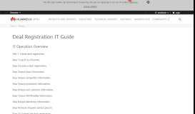
							         Deal Registration IT Guide - Huawei Enterprise								  
							    