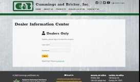 
							         Dealer Information Center - CUMMINGS & BRICKER, INC.								  
							    