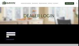 
							         Dealer Login - Climate Solutions Corp								  
							    