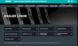 
							         DEALER LOGIN | Kobelco Construction Machinery Middle East and ...								  
							    
