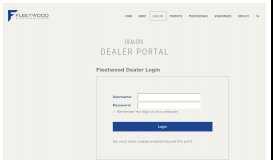 
							         Dealer Portal – Fleetwood Windows & Doors								  
							    