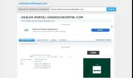
							         dealer-portal.swarovskioptik.com at Website Informer. Login. Visit ...								  
							    