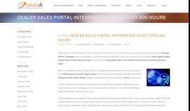 
							         Dealer Sales Portal Integration saves over 300 hours - Sure ...								  
							    