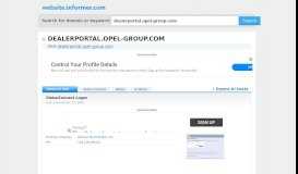 
							         dealerportal.opel-group.com at Website Informer. Visit Dealerportal ...								  
							    