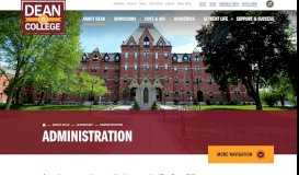 
							         Dean College Administration & Faculty | Dean College								  
							    