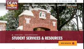 
							         Dean College Student Services & Resources | Dean College								  
							    