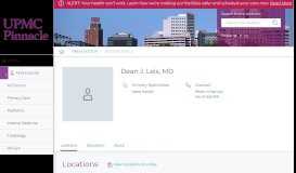 
							         Dean J. Leis | Find a Doctor | UPMC Pinnacle								  
							    