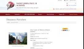 
							         Deanery Parishes :: St. John Paul II School								  
							    