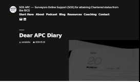 
							         Dear APC Diary - SOS APC								  
							    