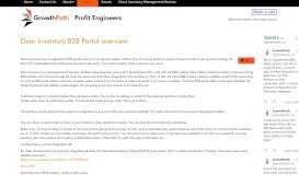 
							         Dear Inventory B2B Portal overview | Business IT - GrowthPath								  
							    