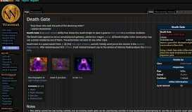 
							         Death Gate - Wowpedia - Your wiki guide to the World of Warcraft								  
							    