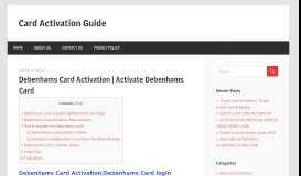 
							         Debenhams Card Activation | Activate Debenhams Card								  
							    