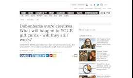 
							         Debenhams store closures: What will happen to YOUR gift ...								  
							    