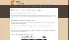 
							         Debt Clever - trying to profit from closing down? · Debt Camel								  
							    
