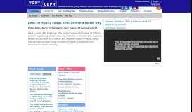 
							         debt-equity swaps | VOX, CEPR Policy Portal - Vox EU								  
							    