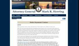 
							         Debt Payment Center - Attorney General of Virginia								  
							    